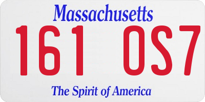 MA license plate 161OS7