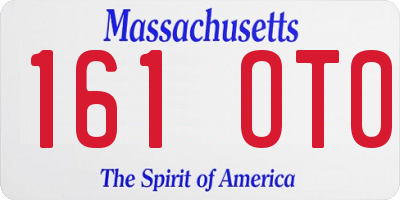 MA license plate 161OT0