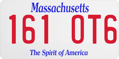 MA license plate 161OT6