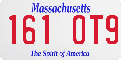 MA license plate 161OT9