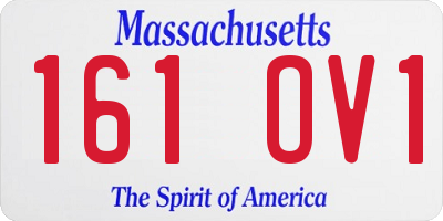 MA license plate 161OV1
