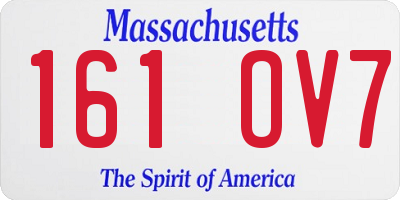MA license plate 161OV7