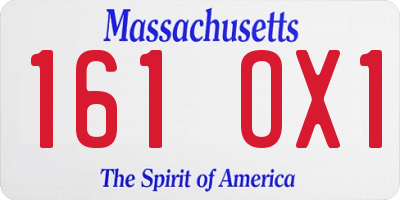 MA license plate 161OX1