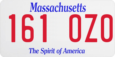 MA license plate 161OZ0