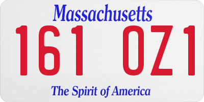 MA license plate 161OZ1
