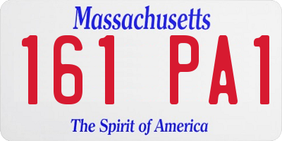 MA license plate 161PA1