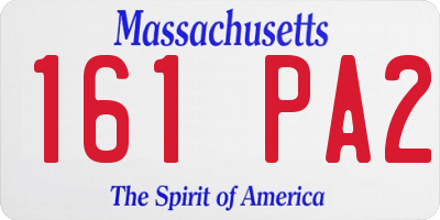 MA license plate 161PA2