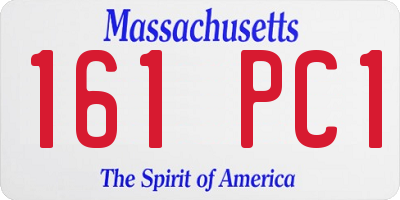 MA license plate 161PC1