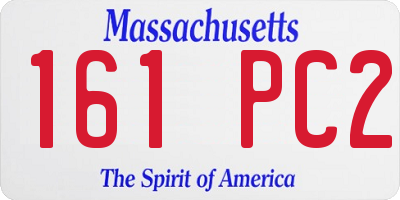 MA license plate 161PC2
