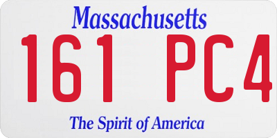 MA license plate 161PC4