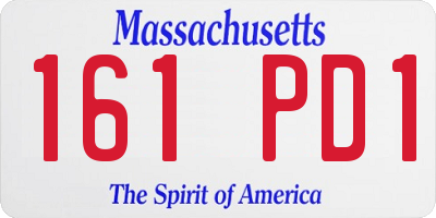 MA license plate 161PD1