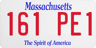 MA license plate 161PE1