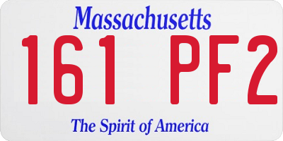 MA license plate 161PF2
