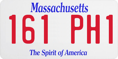 MA license plate 161PH1