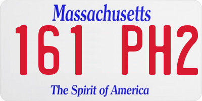 MA license plate 161PH2