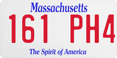 MA license plate 161PH4