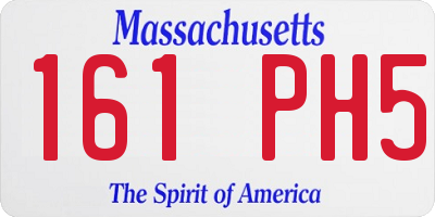 MA license plate 161PH5