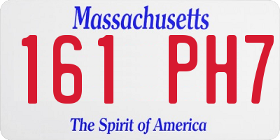 MA license plate 161PH7