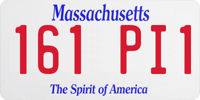 MA license plate 161PI1