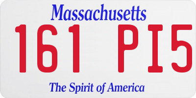 MA license plate 161PI5