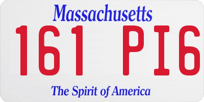 MA license plate 161PI6