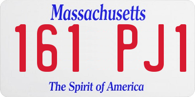 MA license plate 161PJ1