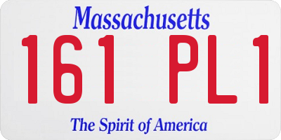 MA license plate 161PL1