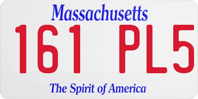 MA license plate 161PL5