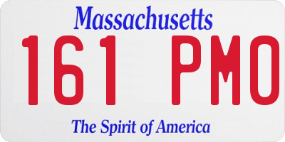 MA license plate 161PM0