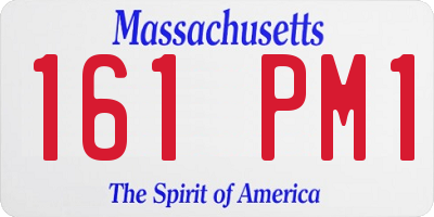 MA license plate 161PM1