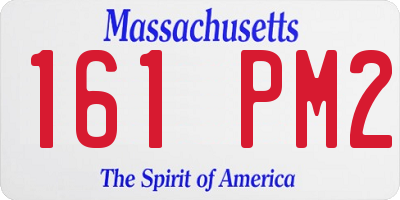 MA license plate 161PM2