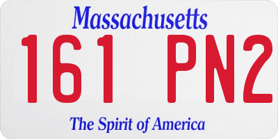 MA license plate 161PN2