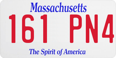MA license plate 161PN4