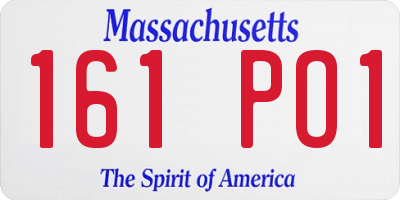 MA license plate 161PO1