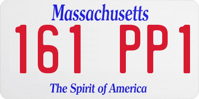 MA license plate 161PP1