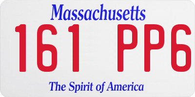 MA license plate 161PP6