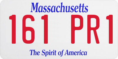 MA license plate 161PR1