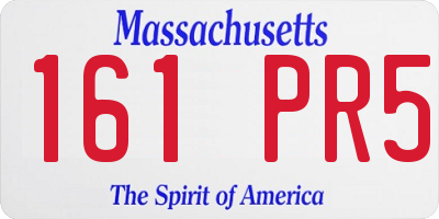 MA license plate 161PR5