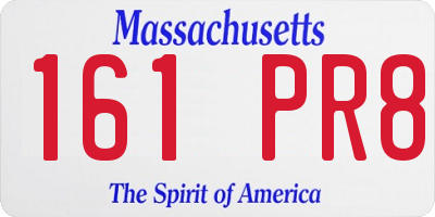 MA license plate 161PR8