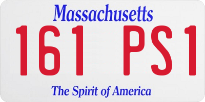 MA license plate 161PS1
