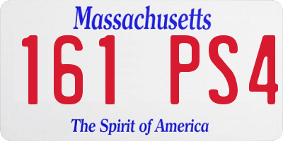 MA license plate 161PS4