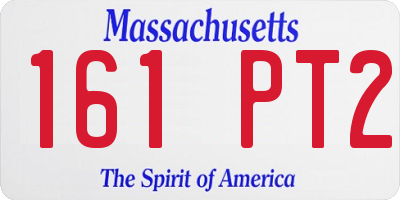 MA license plate 161PT2