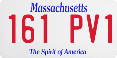 MA license plate 161PV1