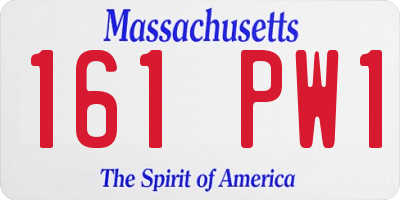 MA license plate 161PW1