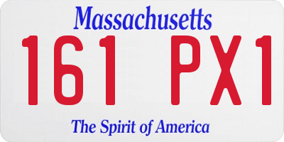 MA license plate 161PX1