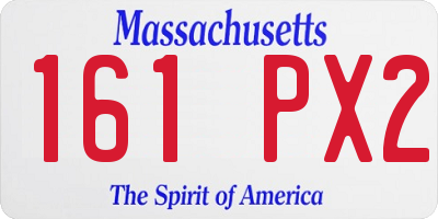 MA license plate 161PX2