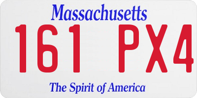 MA license plate 161PX4