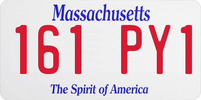 MA license plate 161PY1