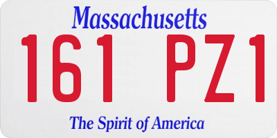 MA license plate 161PZ1