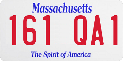 MA license plate 161QA1